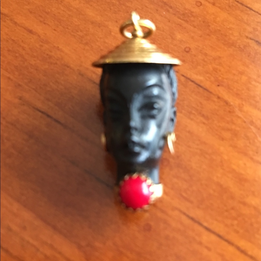 Corletto Blackamoor Coral 18K Gold Charm/Pendant